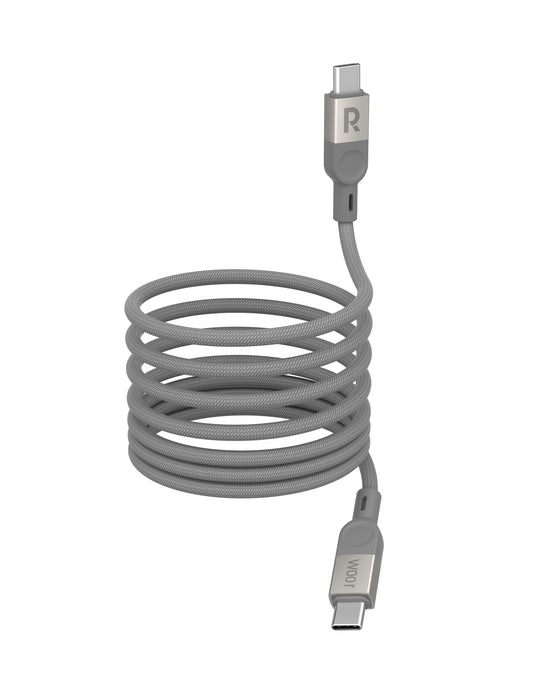 USB-C to USB-C Magnetic Cable, 100W PD Fast Charging, Nylon Braided, 1.2M Length, Secure Magnetic Design