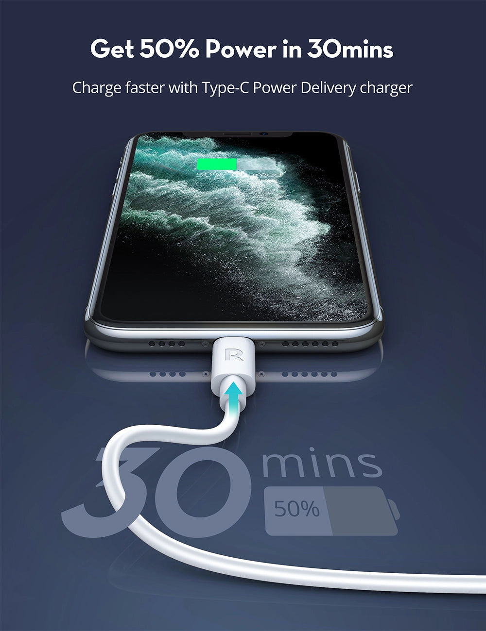 USB-C to Lightning Cable – 27W PD Fast Charging, MFi Certified, 1M TPE Durable Design