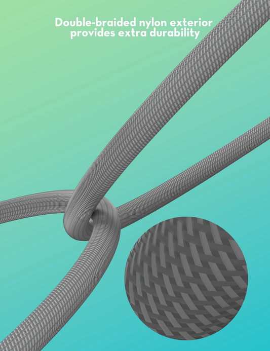 USB-C to USB-C Magnetic Cable, 100W PD Fast Charging, Nylon Braided, 1.2M Length, Secure Magnetic Design