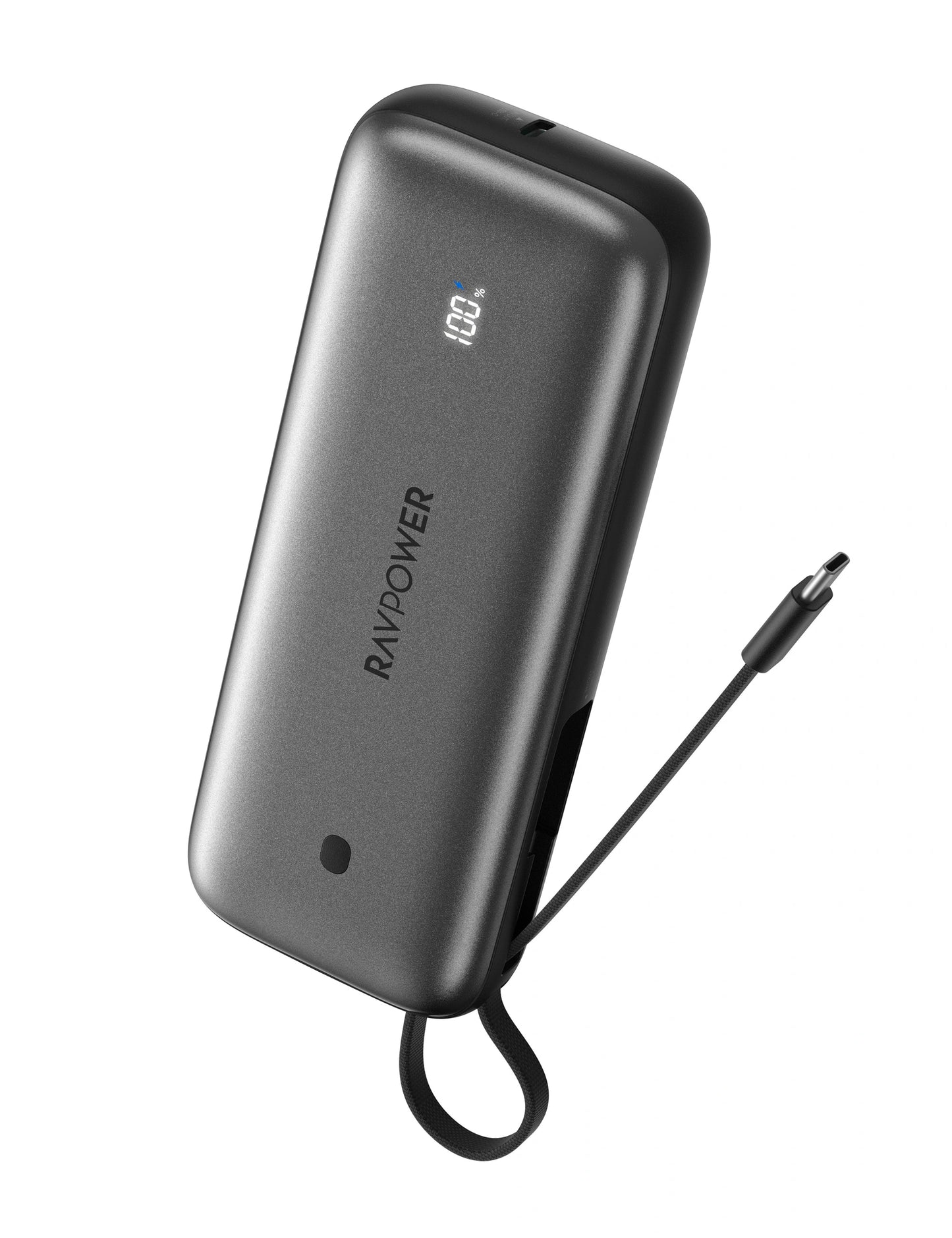 Pocket Power Bank 20,000 mAh, 35W PD Fast Charging, Built-In USB-C Cable, Triple-Port Output, SCP 22.5W Support