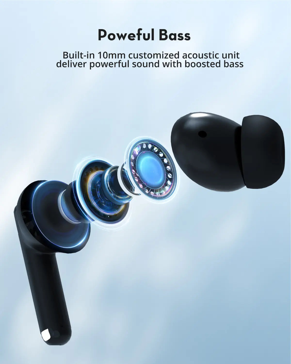 True Wireless Earbuds – Bluetooth 5.3, 24H Playtime, ENC Noise