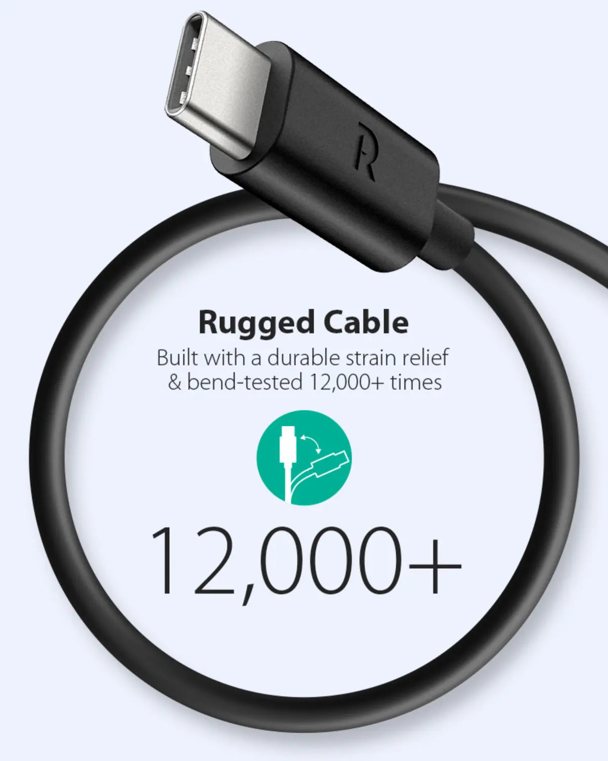 USB-A to USB-C Cable (1M) 60W Fast Charging, Durable TPE Cable