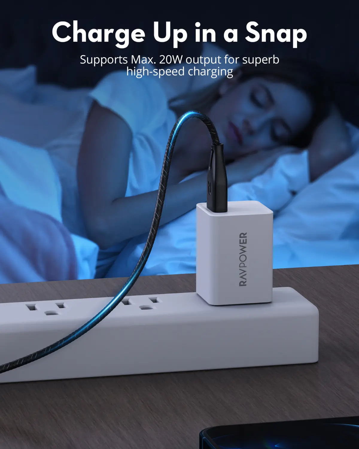 USB-A to Lightning Charging Cable – MFi Certified, 27W Fast Charging, 2M Extra-Long Nylon Braided Cable for iPhone, iPad & More