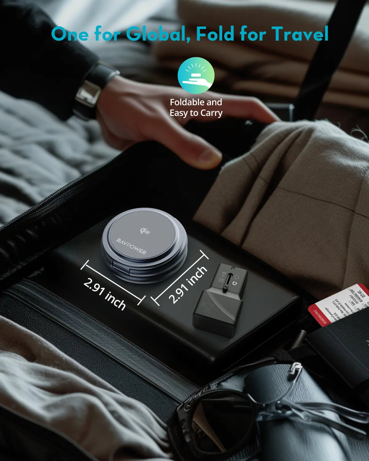 3-in-1 Wireless Charger (Titanium Gray) – 15W MagSafe-Compatible Charging Stand for iPhone, Apple Watch, and AirPods