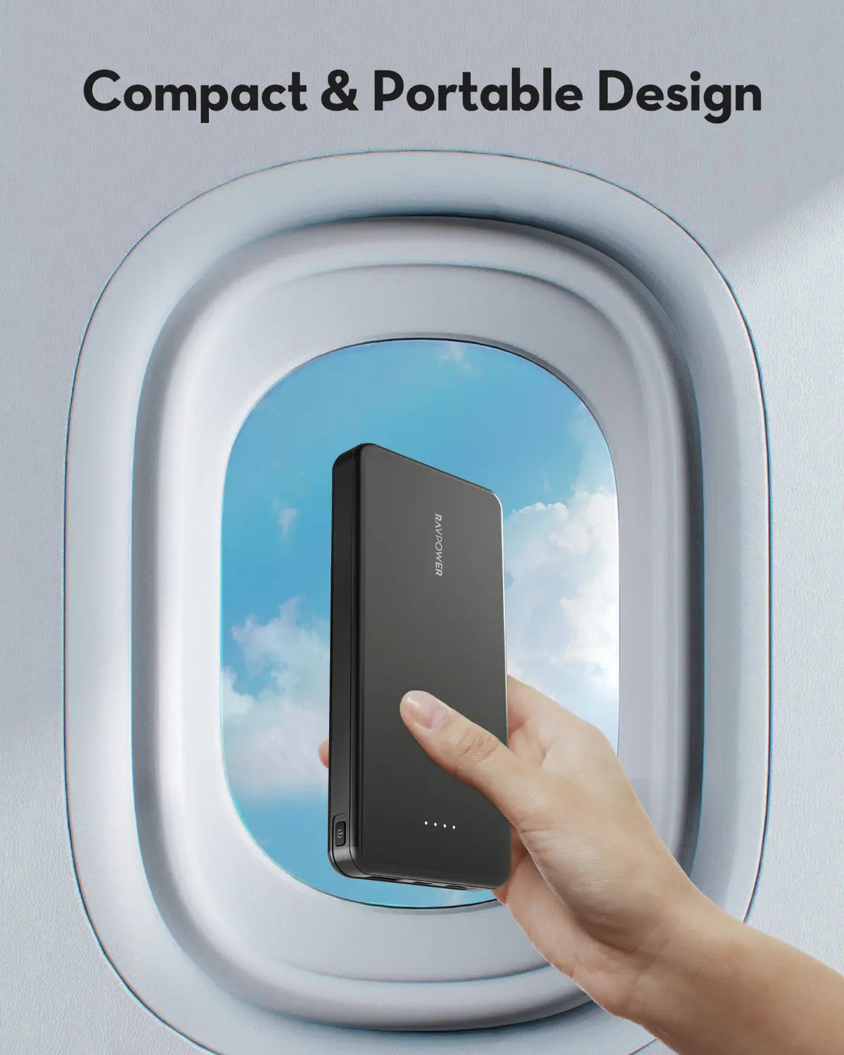 10,000mAh Power Bank – Dual Input & Output, USB-C Fast Charging, Compact & Affordable