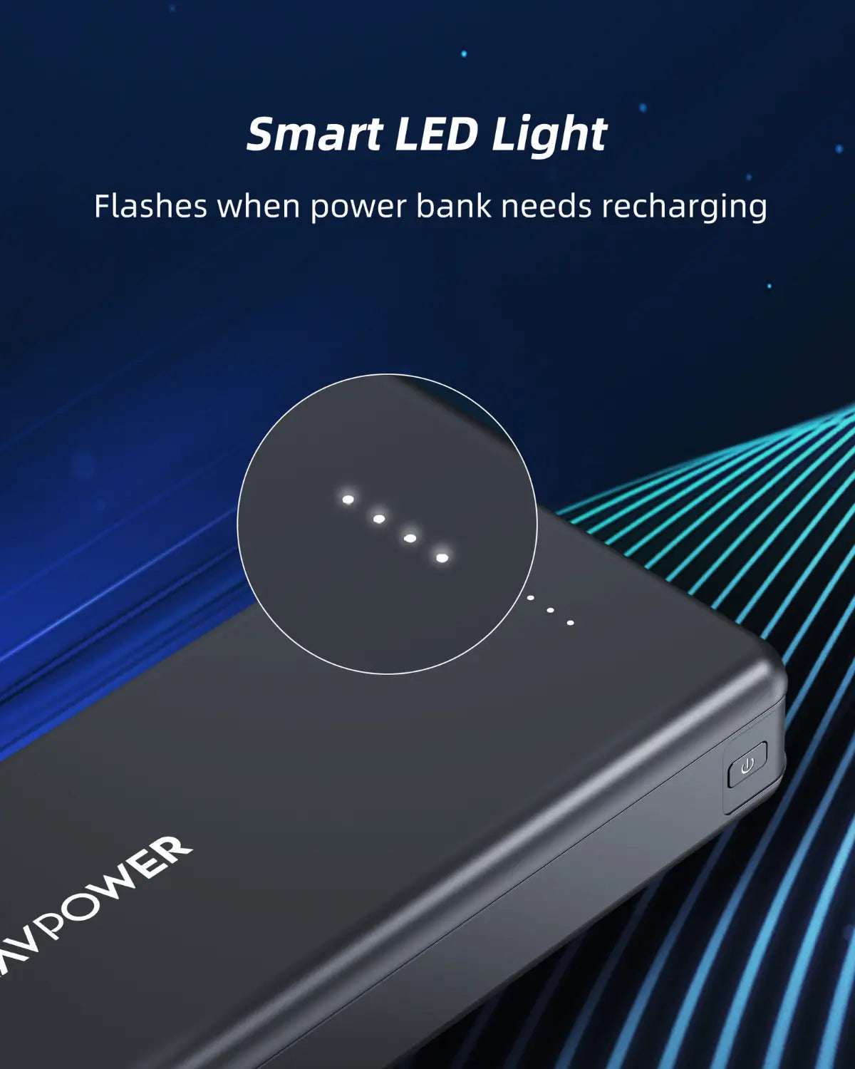 20,000mAh Power Bank – Dual Output, USB-C Two-Way Charging, High-Capacity Portable Charger