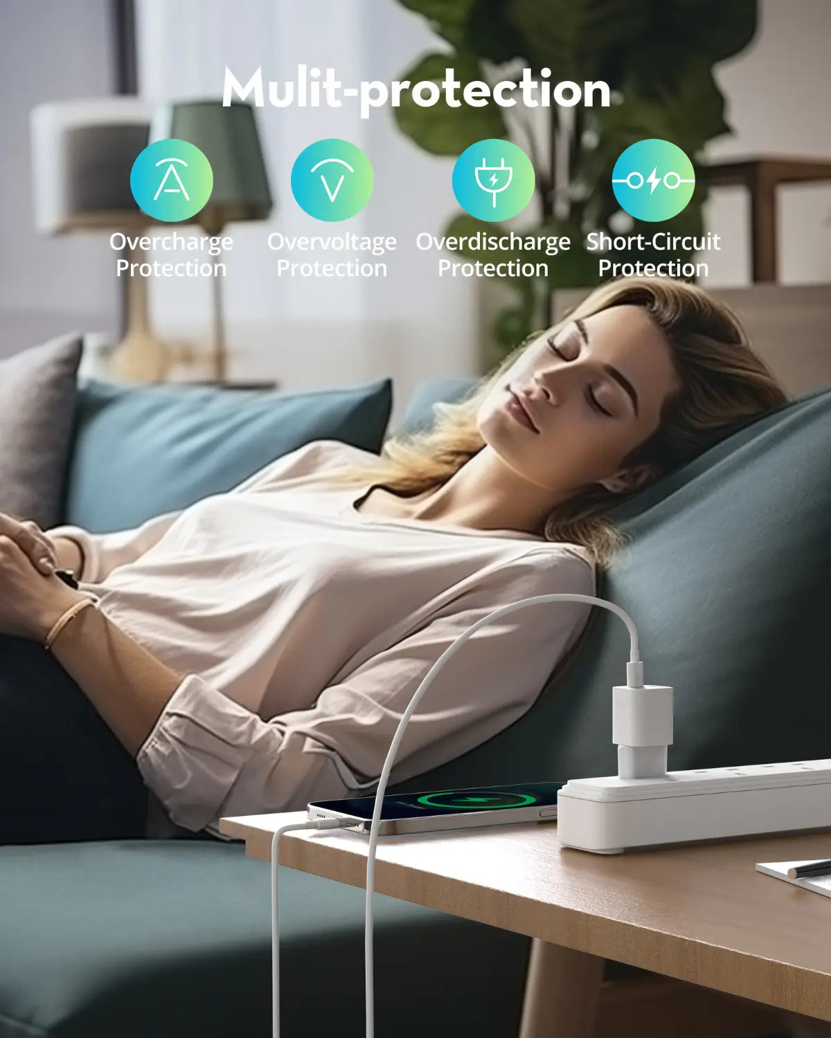 30W USB-C GaN Wall Charger – PD 3.0 Fast Charging, Ultra-Compact Design, EU Plug