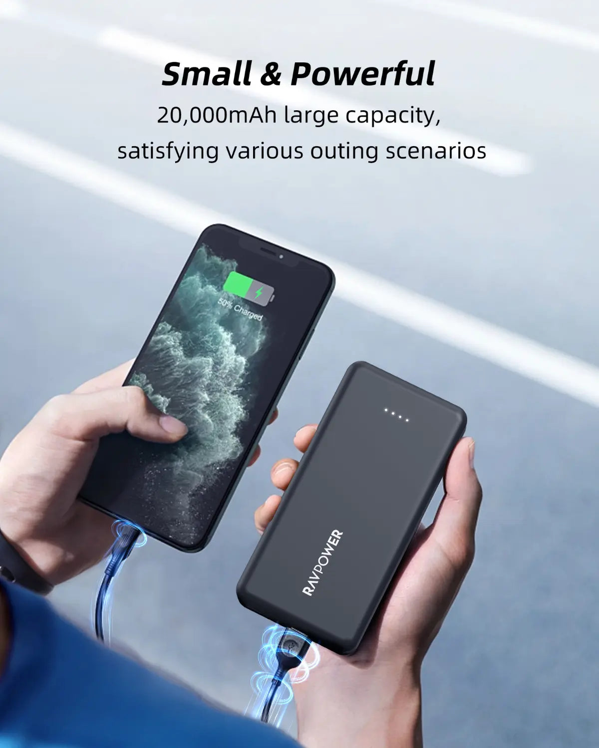 20,000mAh Power Bank – Dual Output, USB-C Two-Way Charging, High-Capacity Portable Charger