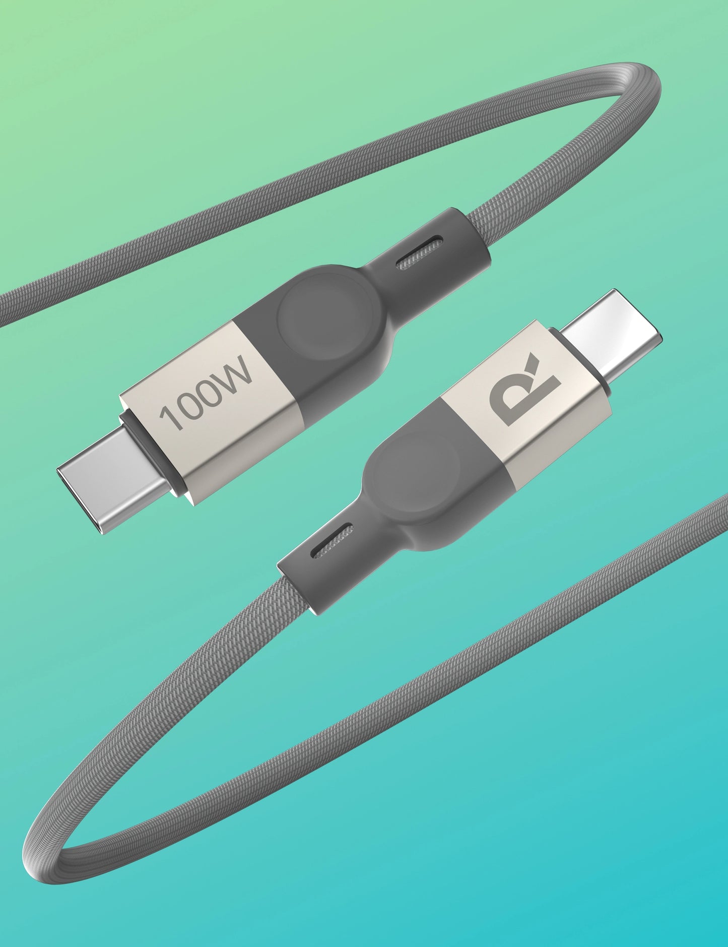 USB-C to USB-C Magnetic Cable, 100W PD Fast Charging, Nylon Braided, 1.2M Length, Secure Magnetic Design