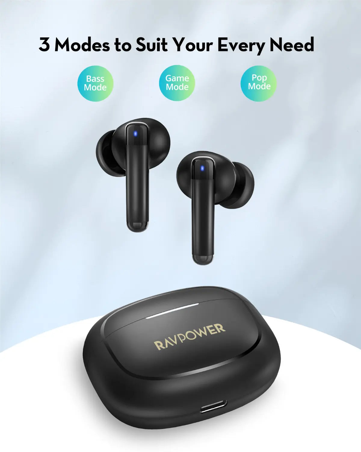 True Wireless Earbuds – Bluetooth 5.3, 24H Playtime, ENC Noise