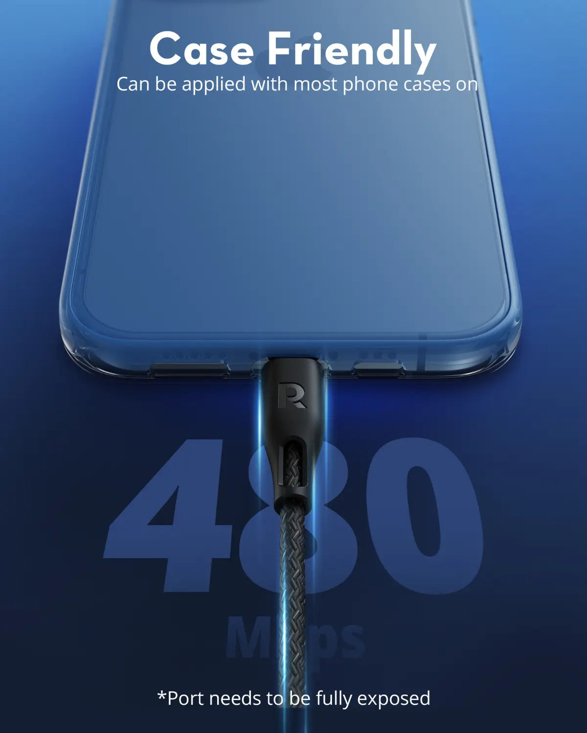 USB-A to Lightning Charging Cable – MFi Certified, 27W Fast Charging, 2M Extra-Long Nylon Braided Cable for iPhone, iPad & More