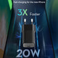 20W USB-C GaN Wall Charger – PD 3.0 Fast Charging, Ultra-Compact, EU Plug | Compatible with Lebanon Power Outlets