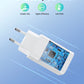 45W GaN Dual-Port Wall Charger – USB-C PD + USB-A QC Fast Charging, Compact EU Plug Charger