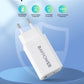 45W GaN Dual-Port Wall Charger – USB-C PD + USB-A QC Fast Charging, Compact EU Plug Charger