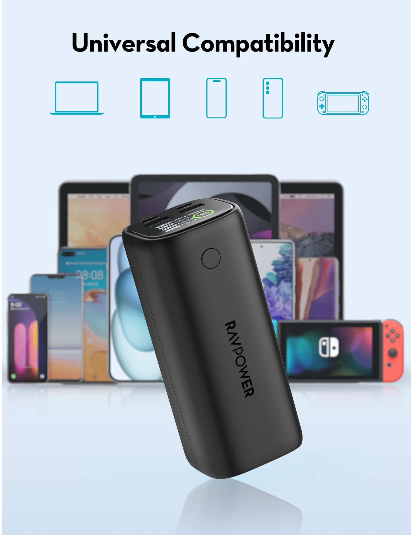 Ultra 20000mAh PD 100W Power Bank 2C+2A