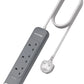 Power Strip – 6-in-1 with 3 AC Outlets, 2 USB-A & 1 USB-C, PD 30W Fast Charging, 3M Cord, 3250W Max Load